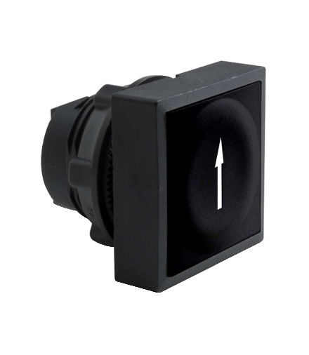 Harmony XB5 Przycisk płaski kwadratowy czarny samopowrotny plastikowy strzałka góra, ZB5CA2912 Schneider Electric