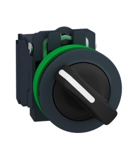Harmony XB5 Przełącznik zlicowany plastik czarny Ø30 2 pozycyjny stabilny 1 NO + 1 NC, XB5FD25 Schneider Electric