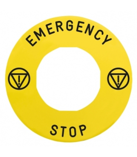 Harmony XB4 Etykieta "EMERGENCY STOP", ZBY9330T Schneider Electric