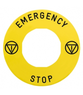 Harmony XB4 Etykieta "EMERGENCY STOP", ZBY9330T Schneider Electric