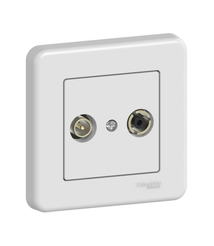 Leona Gniazdo TV/R, biały Schneider LNA3300121