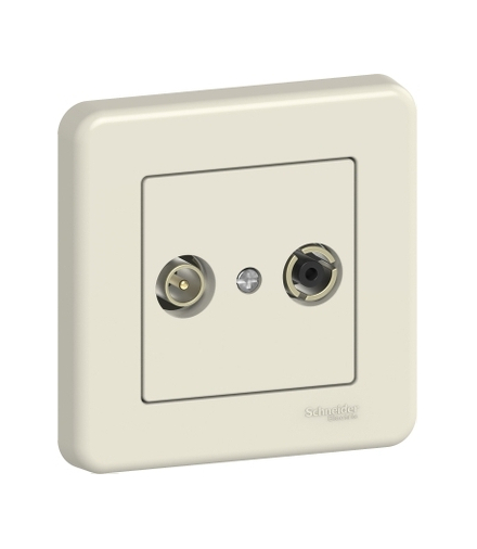 Leona Gniazdo TV/R, kremowy Schneider LNA3300123