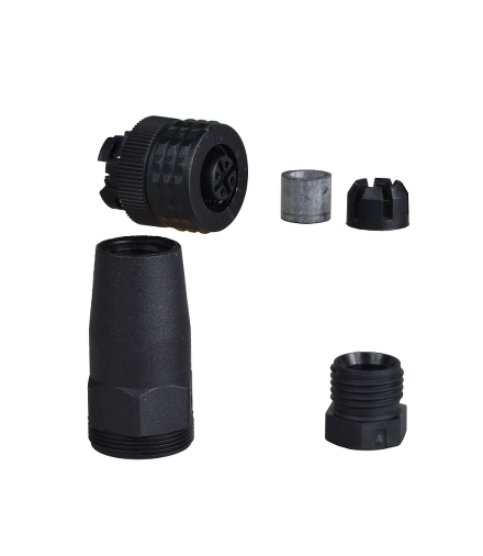 Konektor prosty, żeńskie, M12, 4 piny dławik kablowy Pg 7, XZCC12FDP40B Schneider Electric