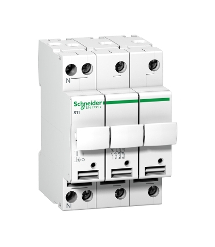 Podstawa bezpiecznikowa Acti9 STI-10,3x38-3N 3+N-biegunowa, A9N15658 Schneider Electric
