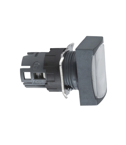 Harmony XB6 Przycisk płaski biały samopowrotny LED plastikowy prostokątny, ZB6DW1 Schneider Electric