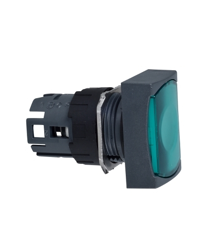 Harmony XB6 Przycisk płaski zielony samopowrotny LED plastikowy prostokątny, ZB6DW3 Schneider Electric