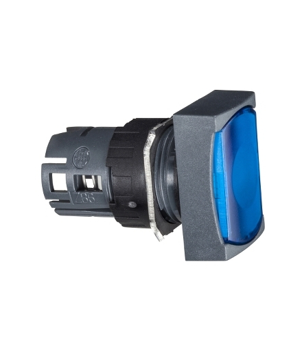 Harmony XB6 Przycisk płaski niebieski samopowrotny LED plastikowy prostokątny, ZB6DW6 Schneider Electric