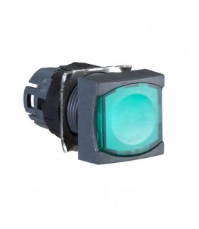 Harmony XB6 Przycisk płaski zielony samopowrotny LED plastikowy kwadratowy, ZB6CW3 Schneider Electric