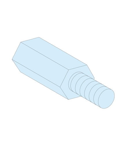 Rozdzielnice Prisma, przekładki sześciokątne M5 4 sztuk 55mm, 03187 Schneider Electric