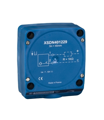 OsiSense XS Czujnik indukcyjny XSD forma D flat Sn 40 mm zaciski śrubowe płaskie, XSDN401229 Schneider Electric