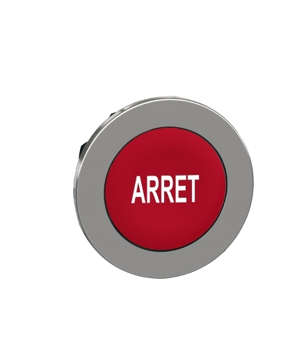 Płaski Czerwon Cap Przycisk Głow. Arret, ZB4FA433 Schneider Electric