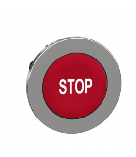 Płaski Czer Cap Przycisk Głow.Biały Stop, ZB4FA434 Schneider Electric