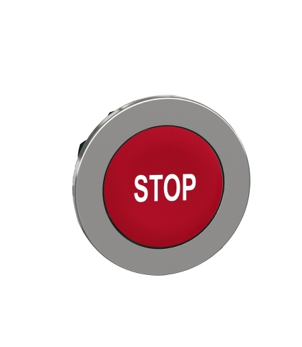 Płaski Czer Cap Przycisk Głow.Biały Stop, ZB4FA434 Schneider Electric