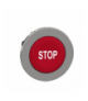 Płaski Czer Cap Przycisk Głow.Biały Stop, ZB4FA434 Schneider Electric