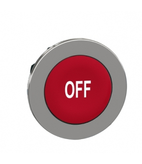 Płaski Czerw Cap Przycisk Głow.Biały Off, ZB4FA435 Schneider Electric
