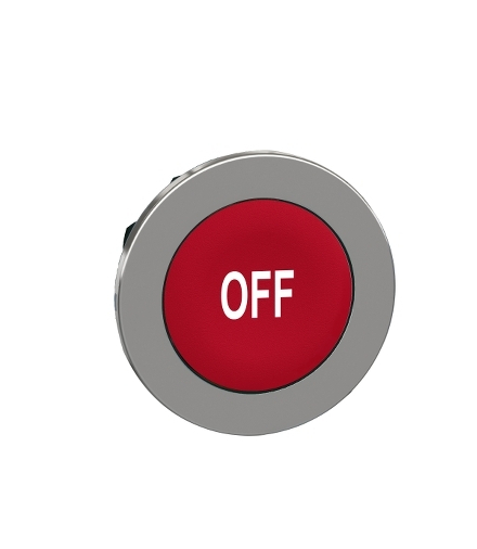 Płaski Czerw Cap Przycisk Głow.Biały Off, ZB4FA435 Schneider Electric