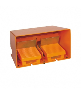 Harmony XPE Łącznik nożny podwójny z osłoną pomarańczowy 4 NC+ 4NO metalowy, XPER5110D Schneider Electric