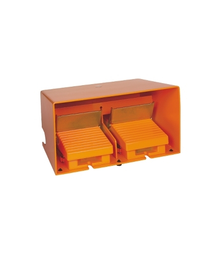 Harmony XPE Łącznik nożny podwójny z osłoną pomarańczowy 4 NC+ 4NO metalowy, XPER5110D Schneider Electric