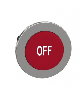 Płaski Czerwony Przycisk Głow.Biały Off, ZB4FL435 Schneider Electric