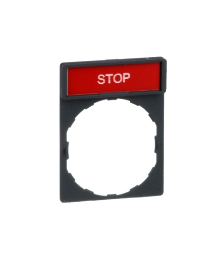 Harmony XB4 Ramka 30X40mm do mocowania etykiet o wymiarach 8X27mm "STOP", ZBY2304 Schneider Electric
