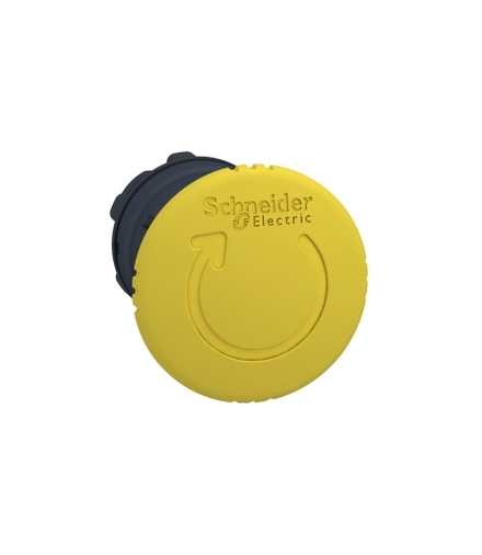 Harmony XB5 Główka przycisku grzybkowego z mechanizmem zatrzaskowym Ø40 żółta plastikowa, ZB5AS55 Schneider Electric