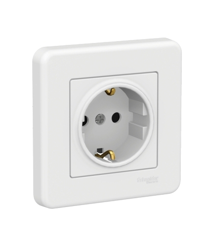 Leona Gniazdo 2P+PE schuko, biały Schneider LNA2900121