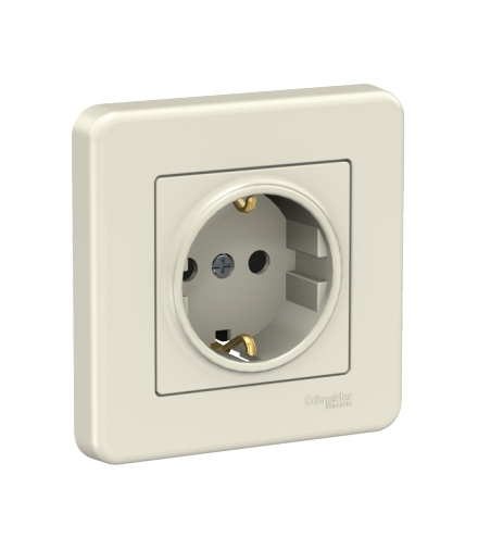 Leona Gniazdo 2P+PE schuko, kremowy Schneider LNA2900123