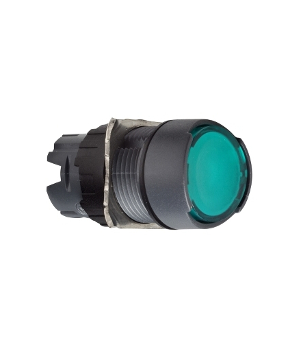 Harmony XB6 Przycisk płaski zielony samopowrotny LED plastikowy okrągły, ZB6AW3 Schneider Electric