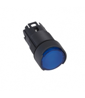 Harmony XB6 Przycisk płaski niebieski samopowrotny LED plastikowy okrągły, ZB6AW6 Schneider Electric