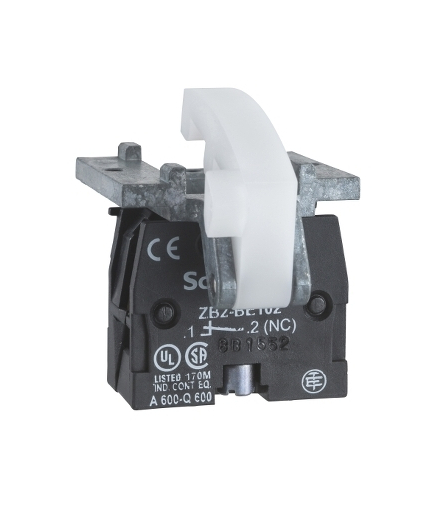 Harmony XAC Blok styków do montażu na podstawie z samoczynnym powrotem NC+NC, XACS104 Schneider Electric