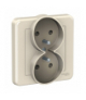 Leona Gniazdo 2x2P+PE, kremowy Schneider LNA9800223