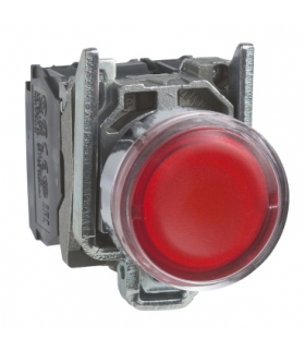 Harmony XB4 Przycisk płaski czerwony LED 24V, XB4BW34B5 Schneider Electric