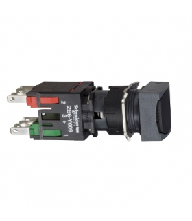 Harmony XB6 Kompletny przycisk, Czarny, Płaski, 1 NO + 1 NC, Kwadratowy, Faston, 16 mm, Plastikowy, XB6CA25B Schneider Electric