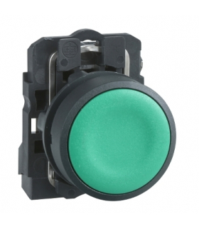 Harmony XB5 Zielony kryty przycisk 1 NO samopowrotny, XB5AA31N Schneider Electric