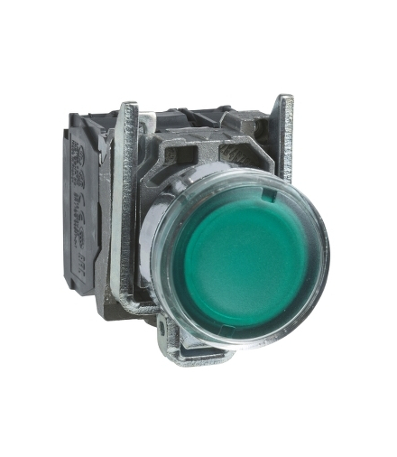 Harmony XB4 Przycisk płaski zielony LED 230/240V, XB4BW33M5 Schneider Electric