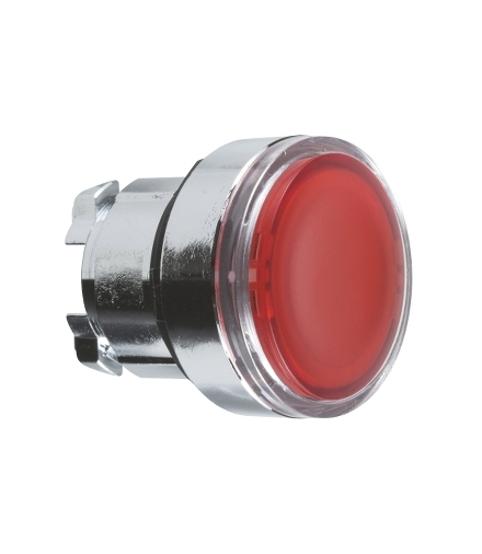 Harmony XB4 Główka przycisku płaskiego metalowego, czerwona z możliwością wstawienia legendy, ZB4BA48 Schneider Electric