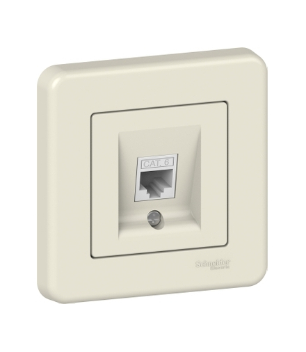 Leona Gniazdo komputerowe RJ45 kat.6, kremowy Schneider LNA4700123