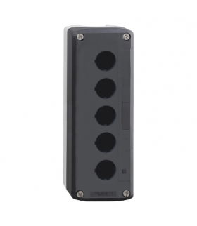 Harmony XALD Pusta kaseta sterująca 5 otworów Ø22 ciemnoszara z jasnoszarą bazą, plastikowa, XALD05 Schneider Electric