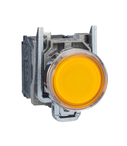 Harmony XB4 Przycisk płaski pomarańczowy z żarówką, 250V, XB4BW3565 Schneider Electric