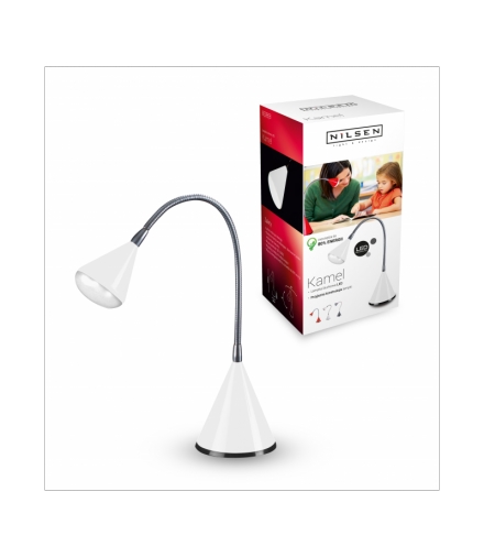 Dziecięca lampka biurkowa LED Kamel 4,6W BIAŁA