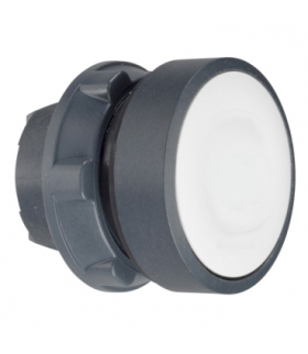 Harmony XB5 Główka przycisku płaskiego z samoczynnym powrotem, LED BA9a, biała plastikowa, ZB5AW31 Schneider Electric