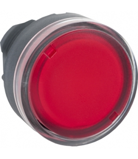 Harmony XB5 Główka przycisku płaskiego z samoczynnym powrotem, żarówka BA9s, czerwona plastikowa, ZB5AW34 Schneider Electric