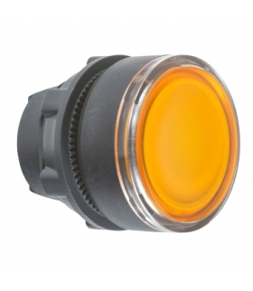 Harmony XB5 Główka przycisku płaskiego z samoczynnym powrotem, żarówka BA9s, pomarańczowa plastikowa, ZB5AW35 Schneider Electric