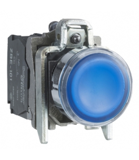 Harmony XB4 Przycisk płaski niebieski LED 24V, XB4BW36B5 Schneider Electric