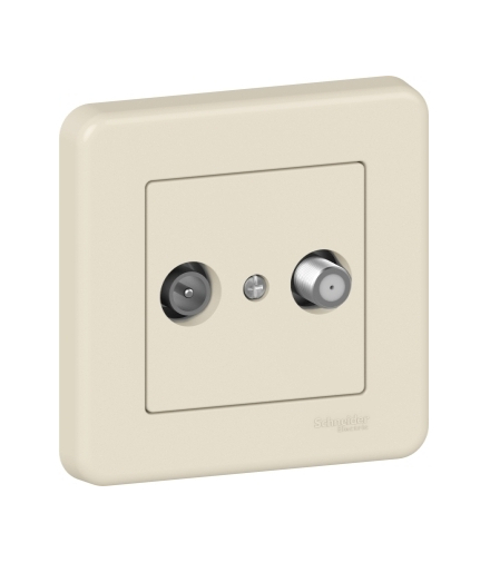 Leona Gniazdo TV-SAT, kremowy Schneider LNA3400123