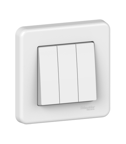 Leona Łącznik 3-klawiszowy, biały Schneider LNA2100321