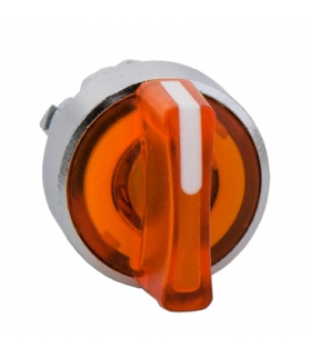 Harmony XB4 Główka przełącznika 3 pozycyjnego z samoczynnym powrotem LED pomarańczowa metalowa, ZB4BK1553 Schneider Electric