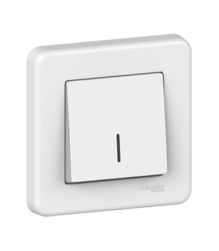 Leona Łącznik schodowy z podświetl., biały Schneider LNA1500321