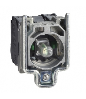 Harmony XB4 Korpus przycisku z elementem świetlnym czerwony LED 230/240V 1NO+1NC metalowy, ZB4BW0M45 Schneider Electric