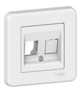 Leona Płytka centralna 2 x RJ45, biały Schneider LNA4401121